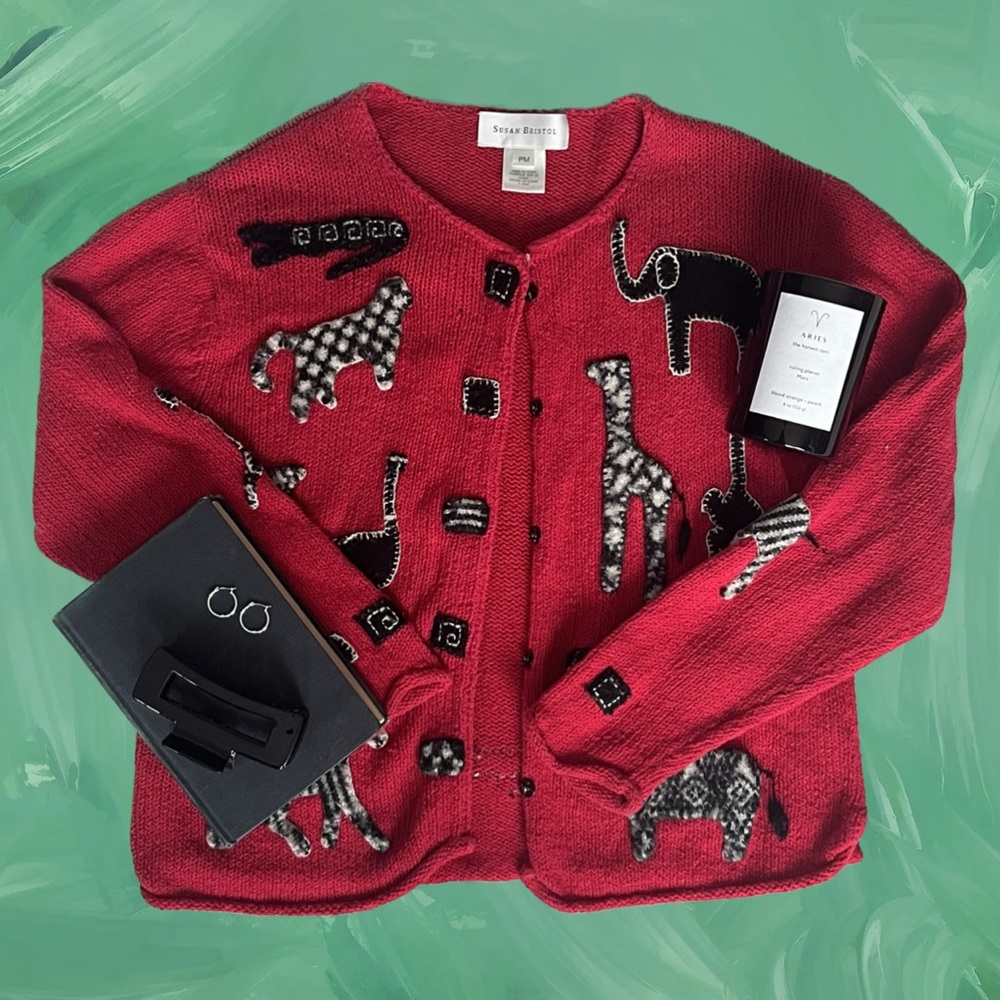 Grandma Animal Cardigan